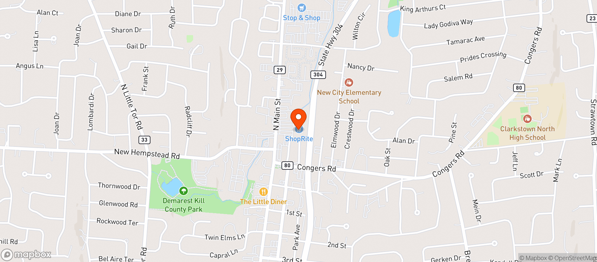 Map showing Shoprite
