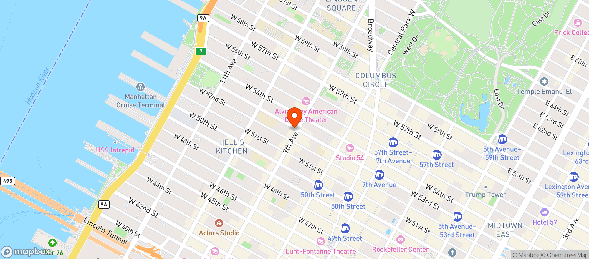 Map showing Hell’s Kitchen Deli & Grill
