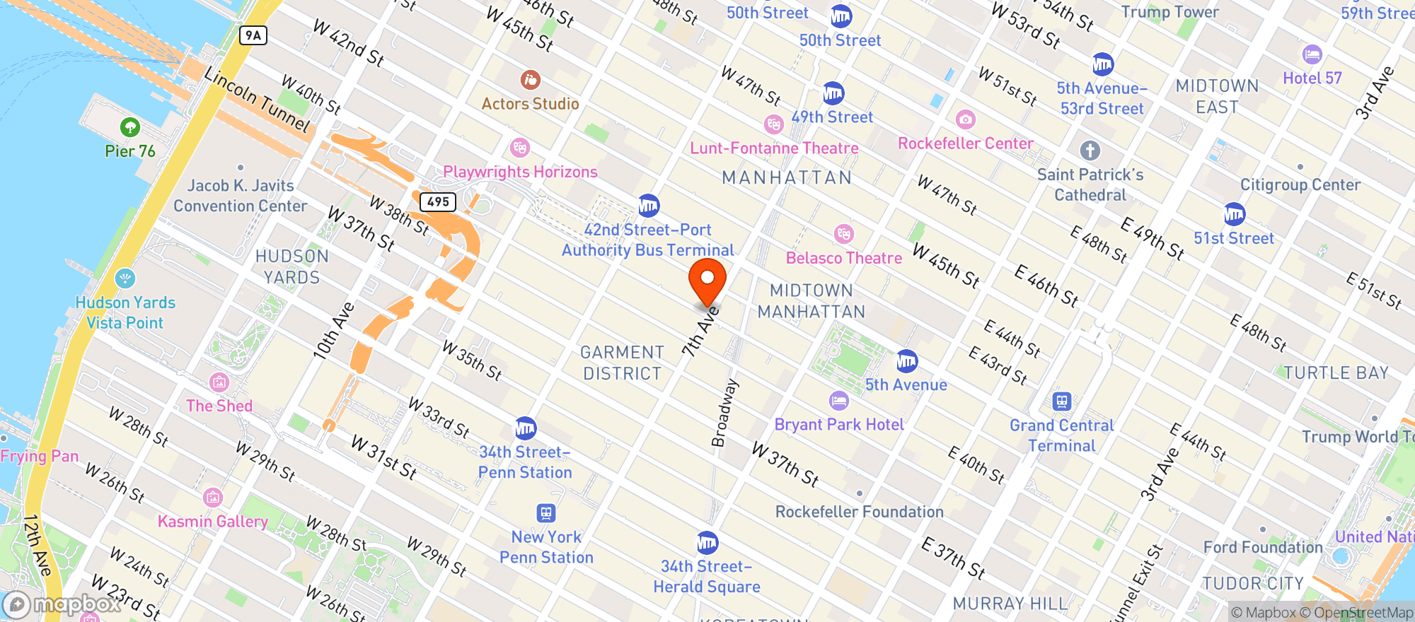 Map showing Alter Native - Times Square