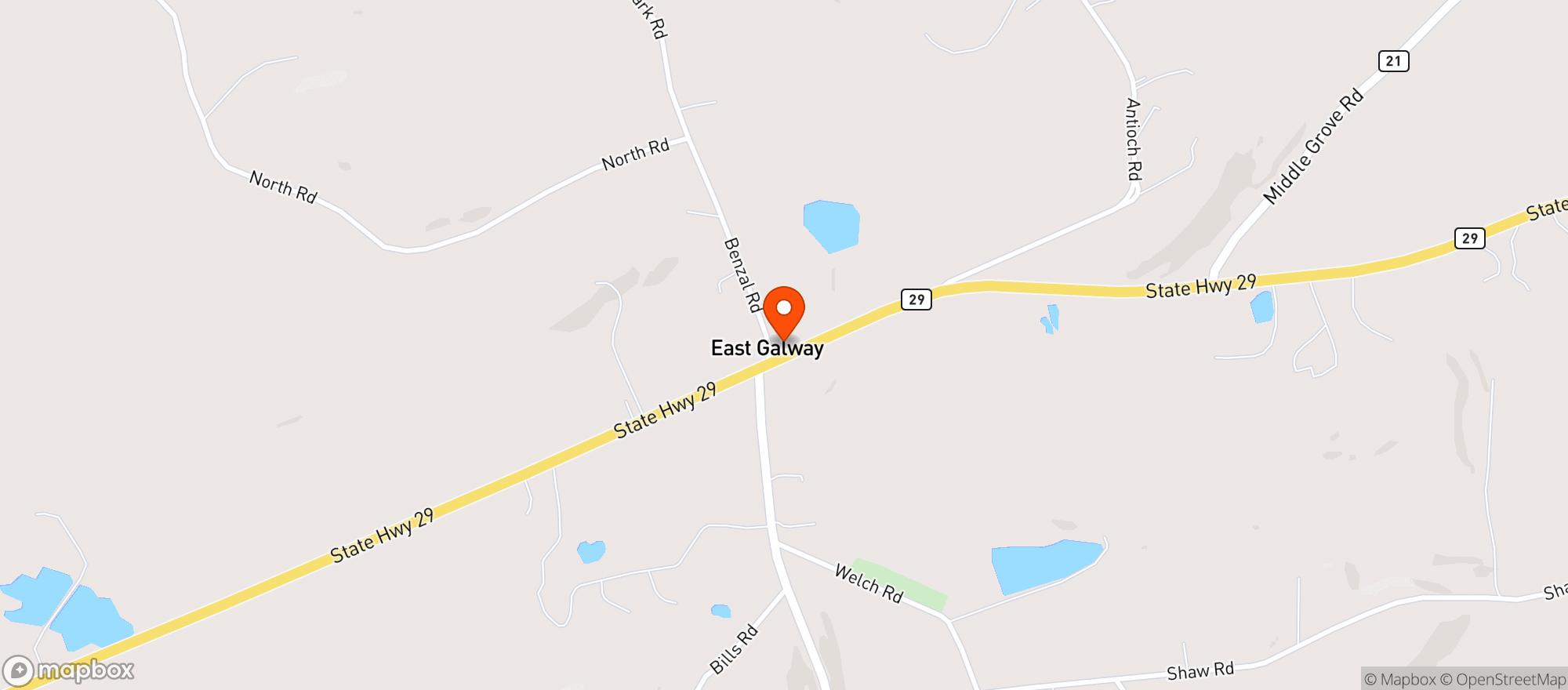 Map showing Village Pizzeria