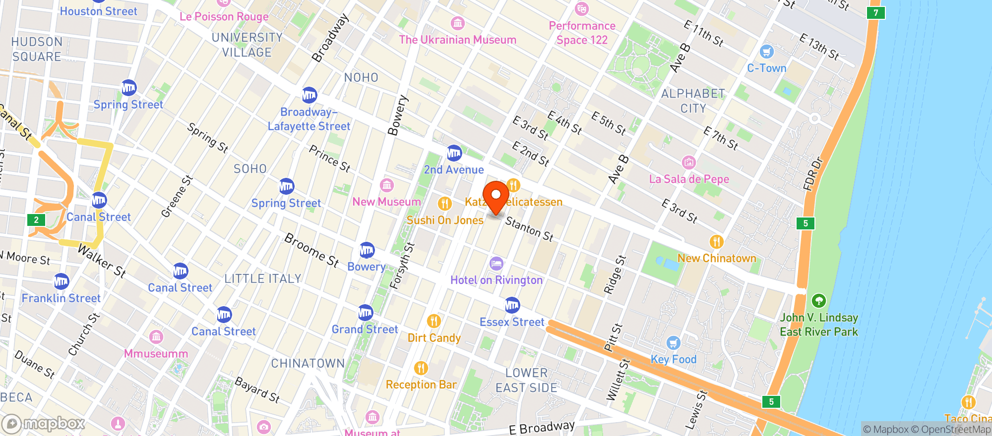 Map showing Freshco Deli And Grocery