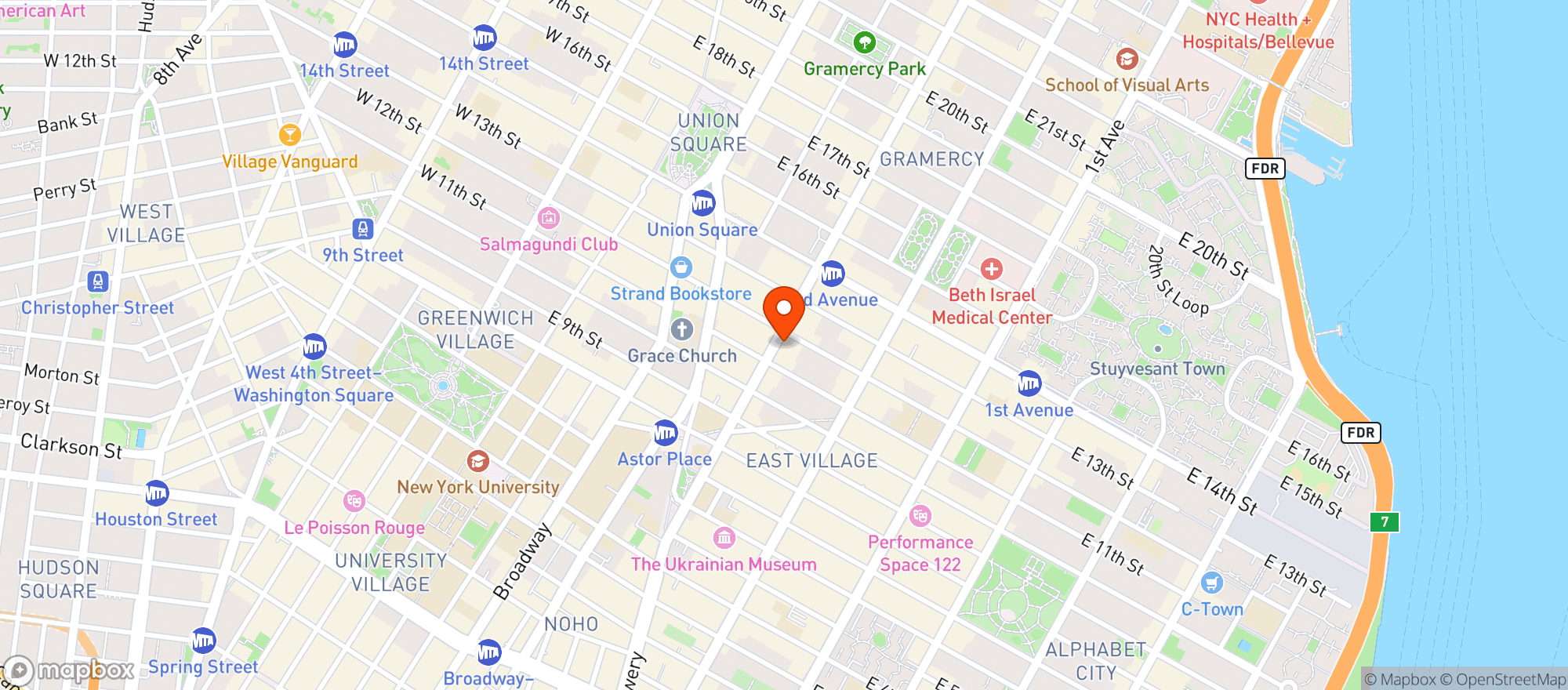 Map showing WESTSIDE MARKET (12TH ST)