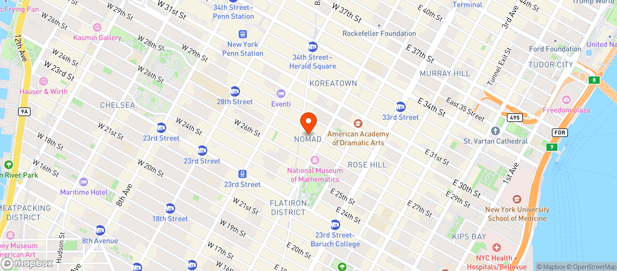 Map showing Little Ned