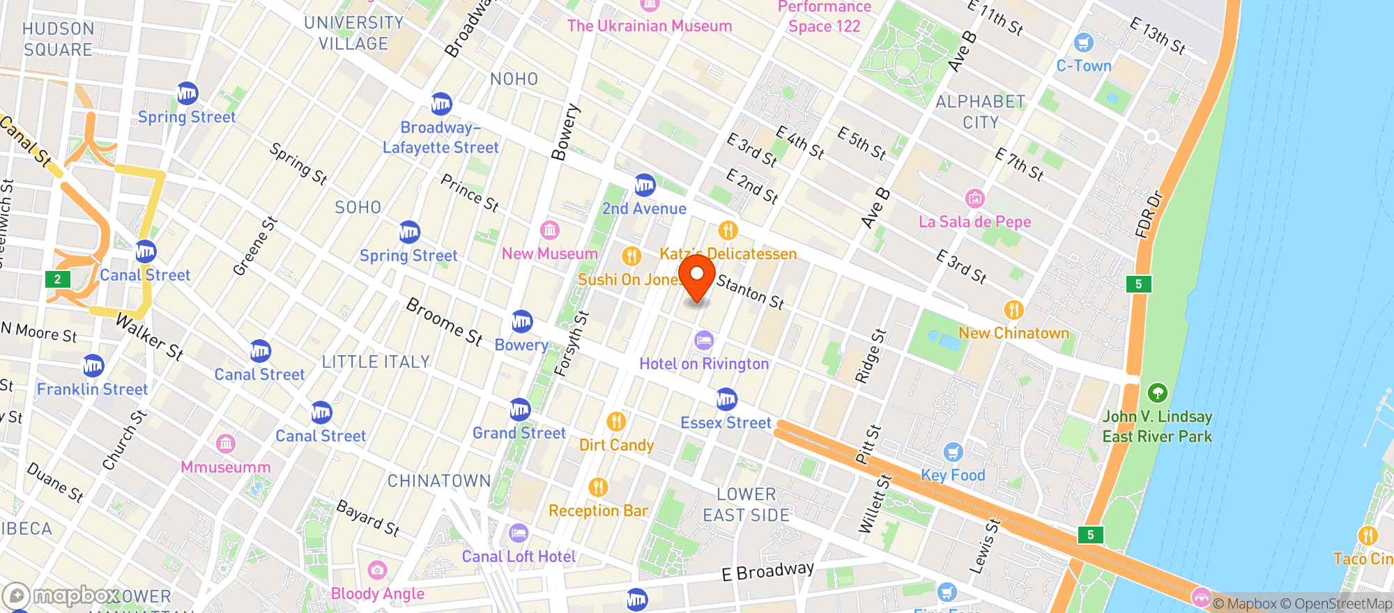 Map showing Ludlow House