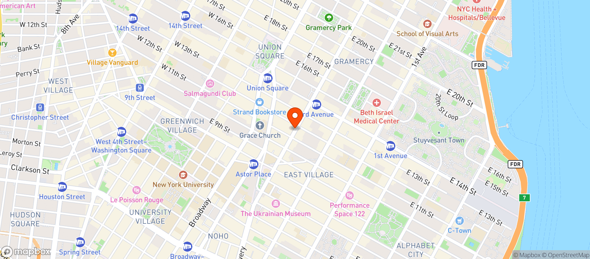 Map showing Westside Market Nyc
