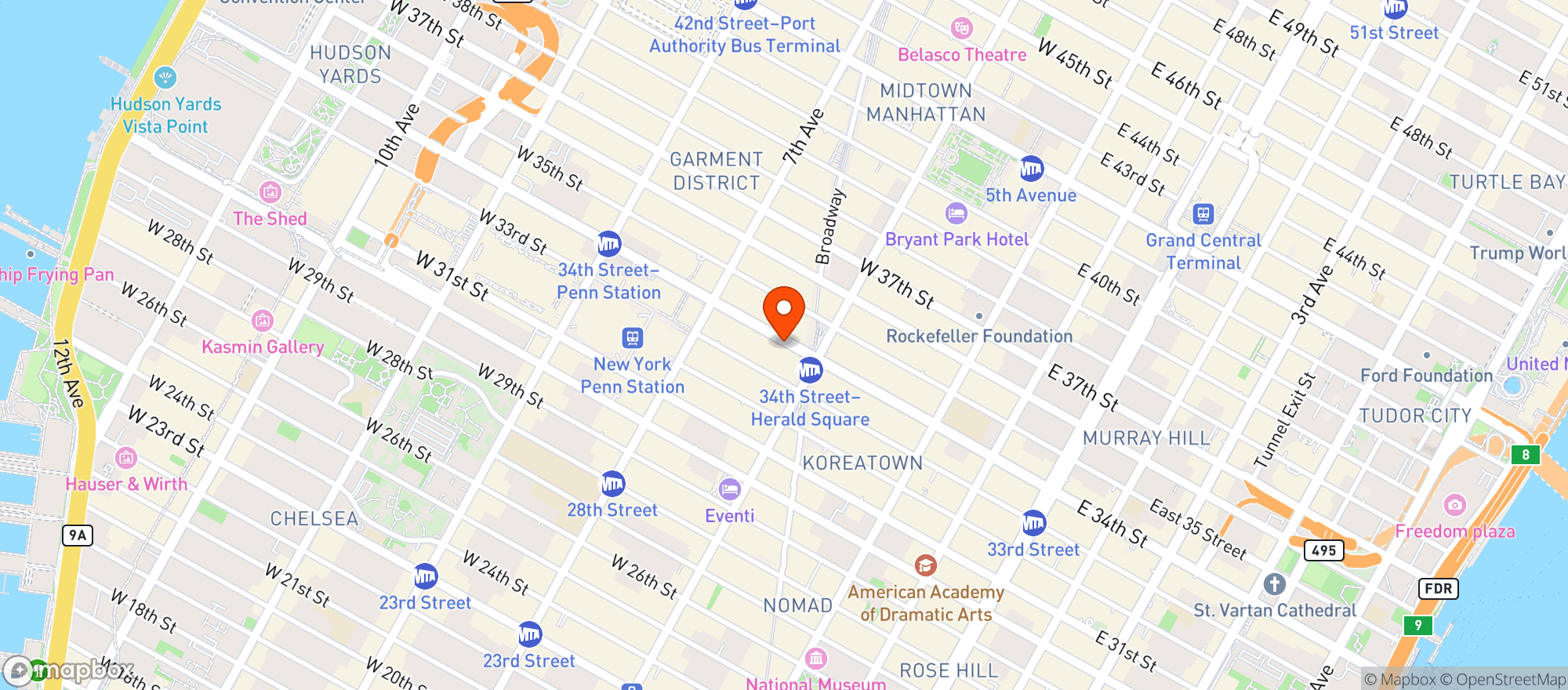 Map showing Target Store