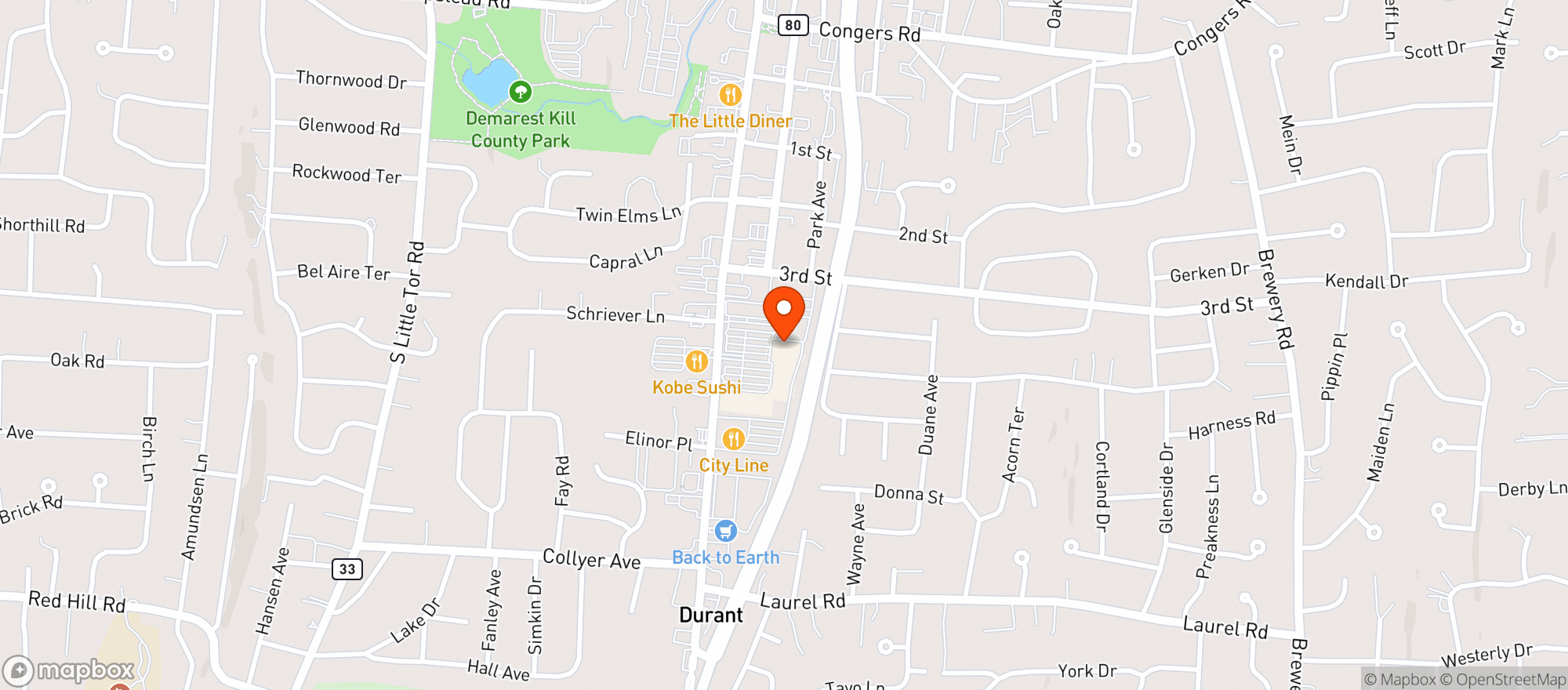 Map showing Deciccos - New City