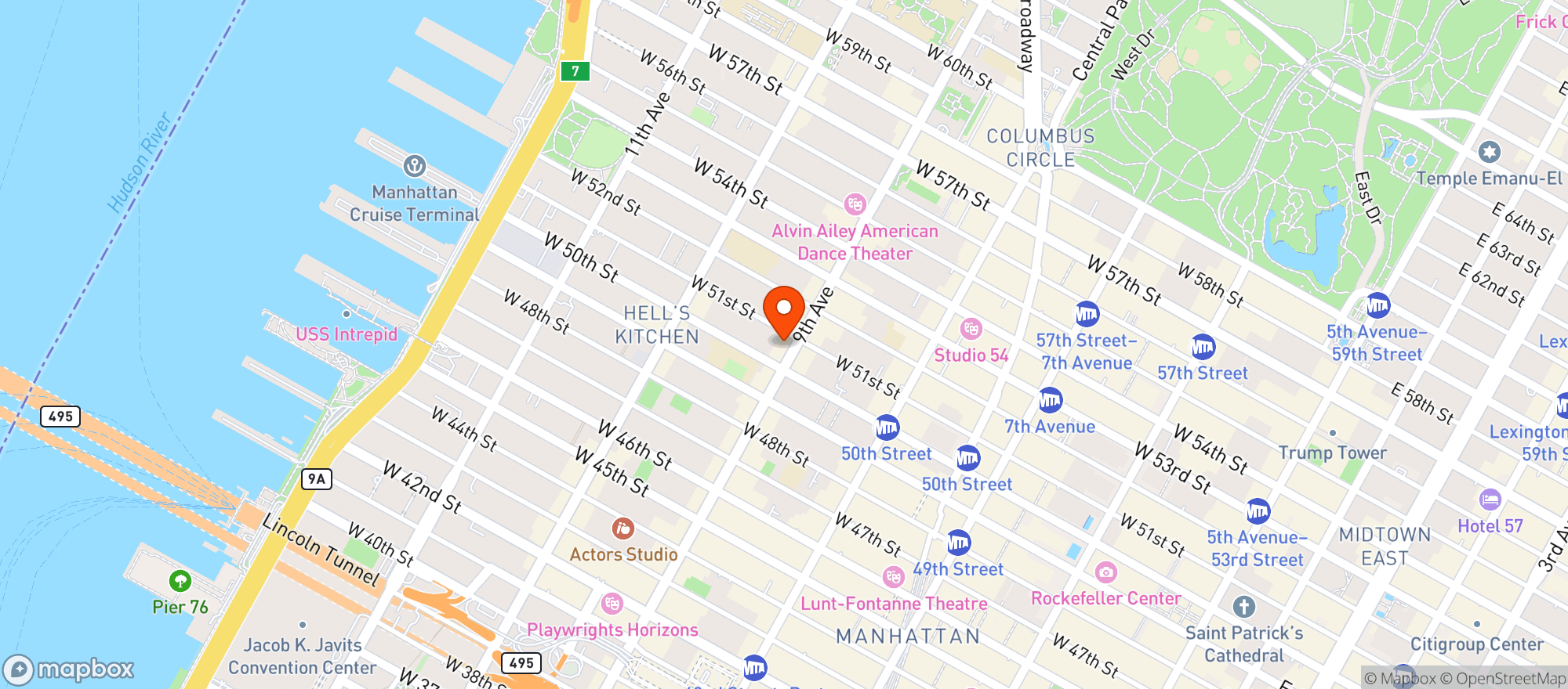 Map showing Craft & Carry - Hells Kitchen