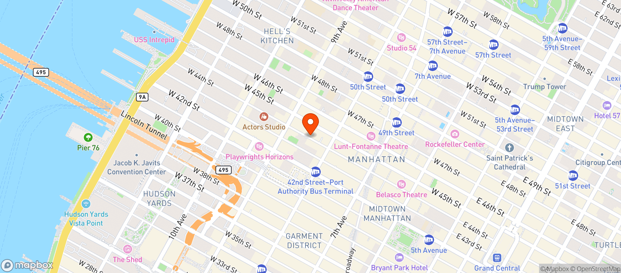 Map showing Miss Nellies
