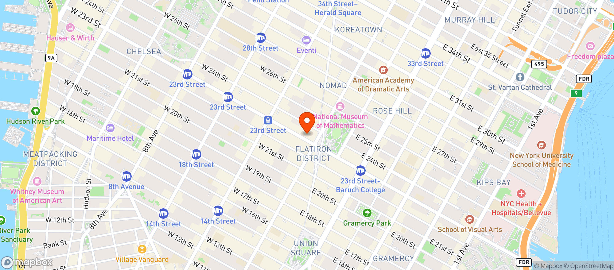 Map showing Eataly Wine Shop