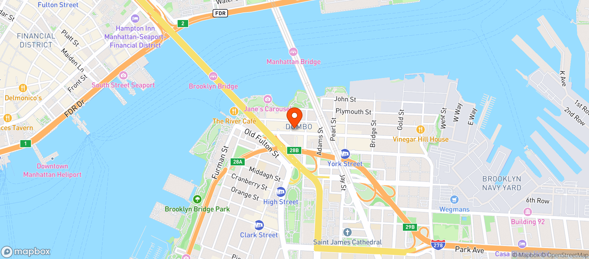 Map showing DUMBO MARKET