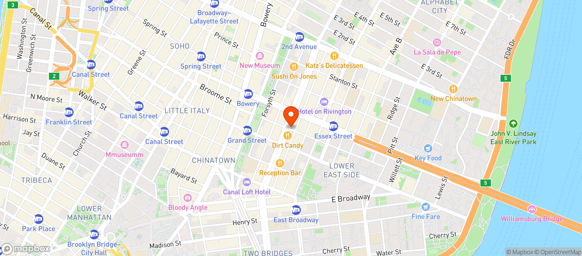 Map showing Emma Peel Room