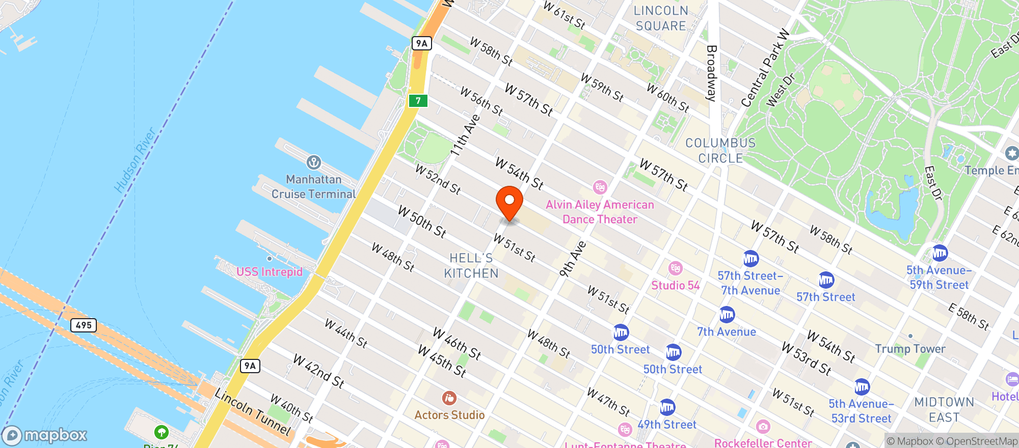 Map showing Sesamo Italian Restaurant