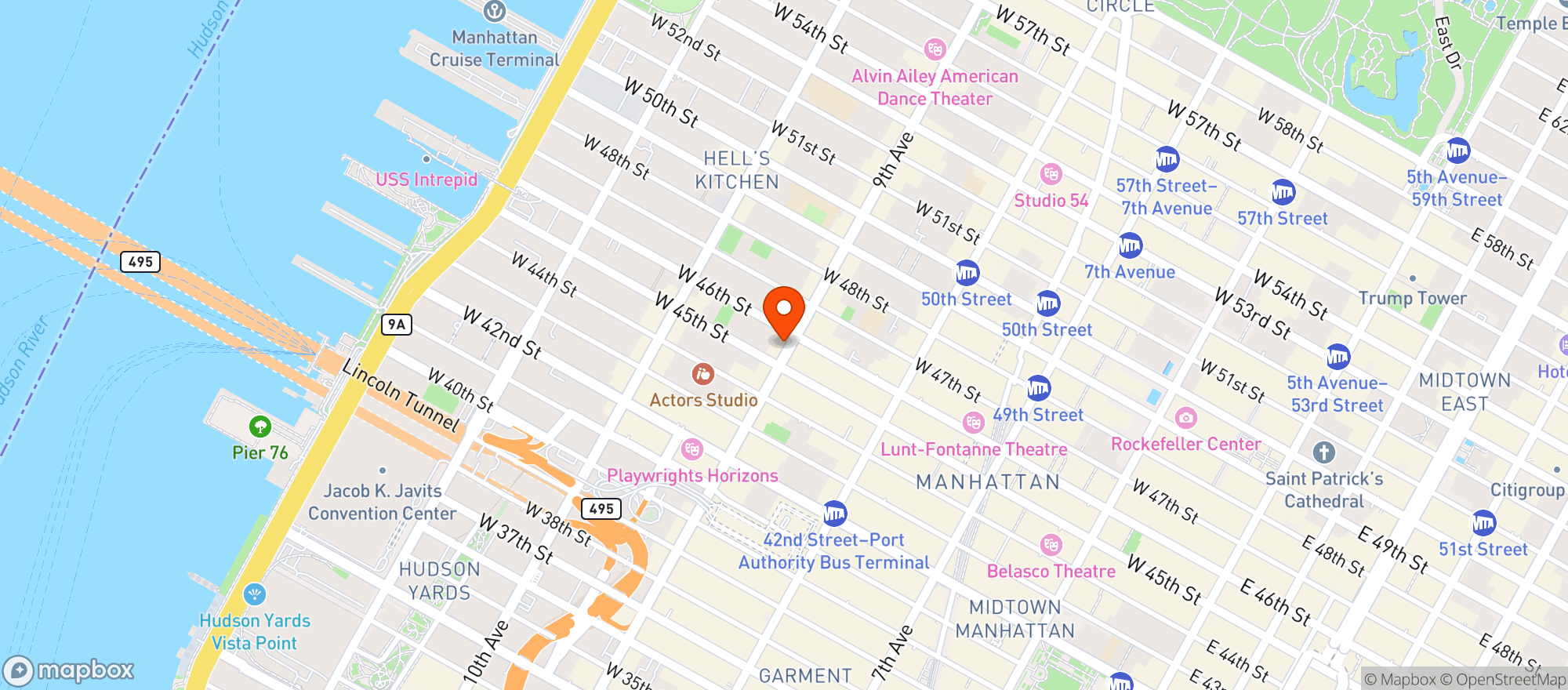 Map showing Mercury Bar