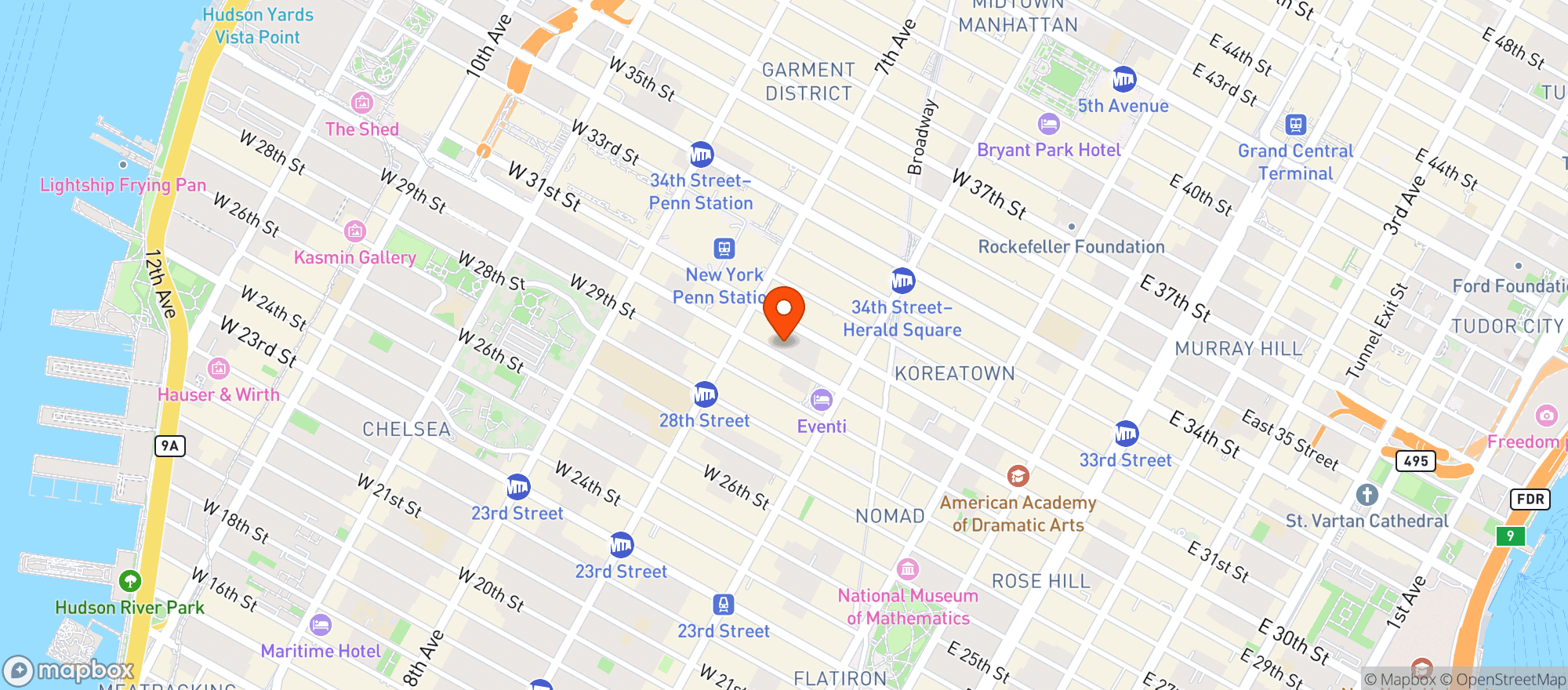 Map showing Goldies Tavern