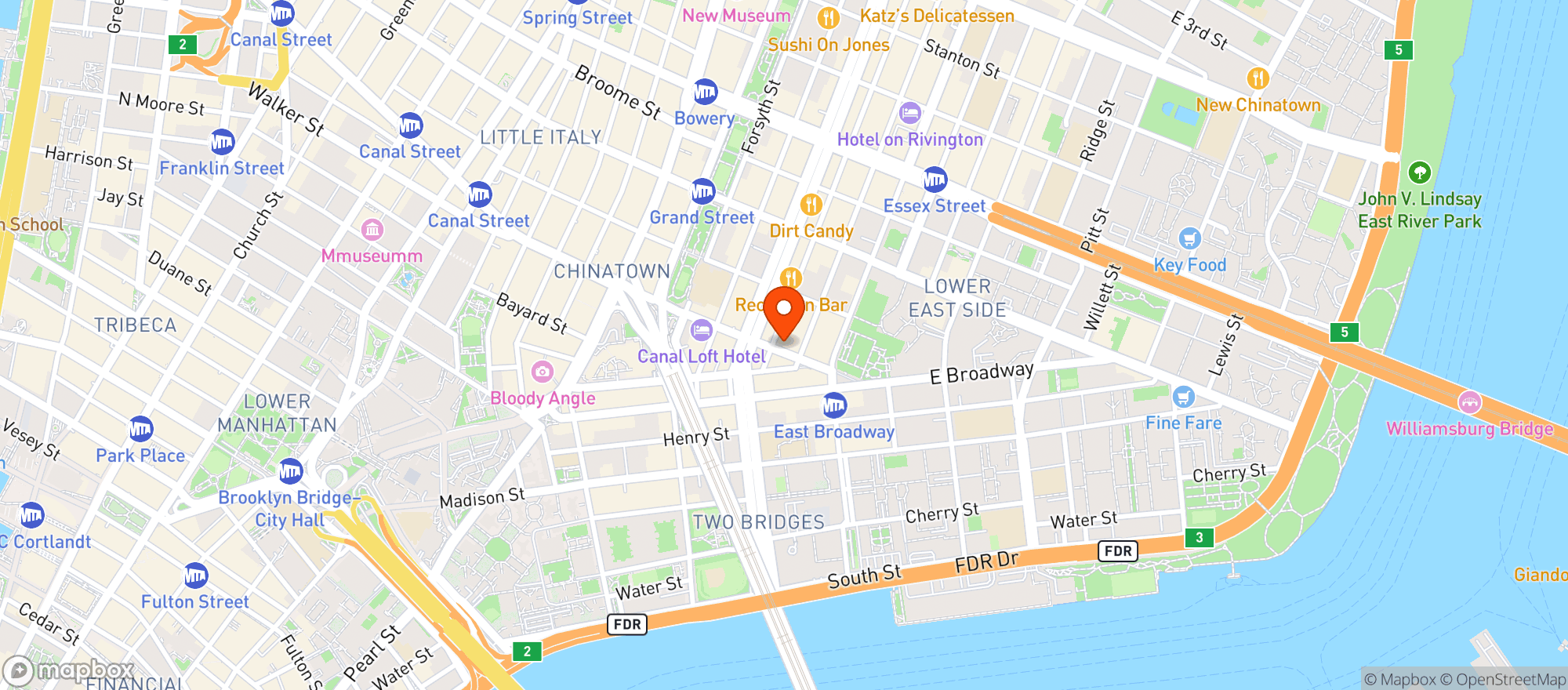 Map showing Dimes
