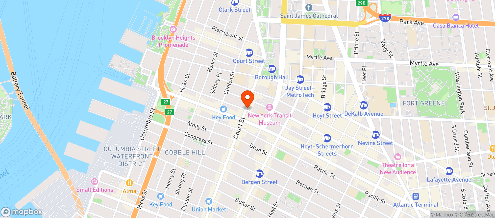 Map showing Taqueria Al Pastor