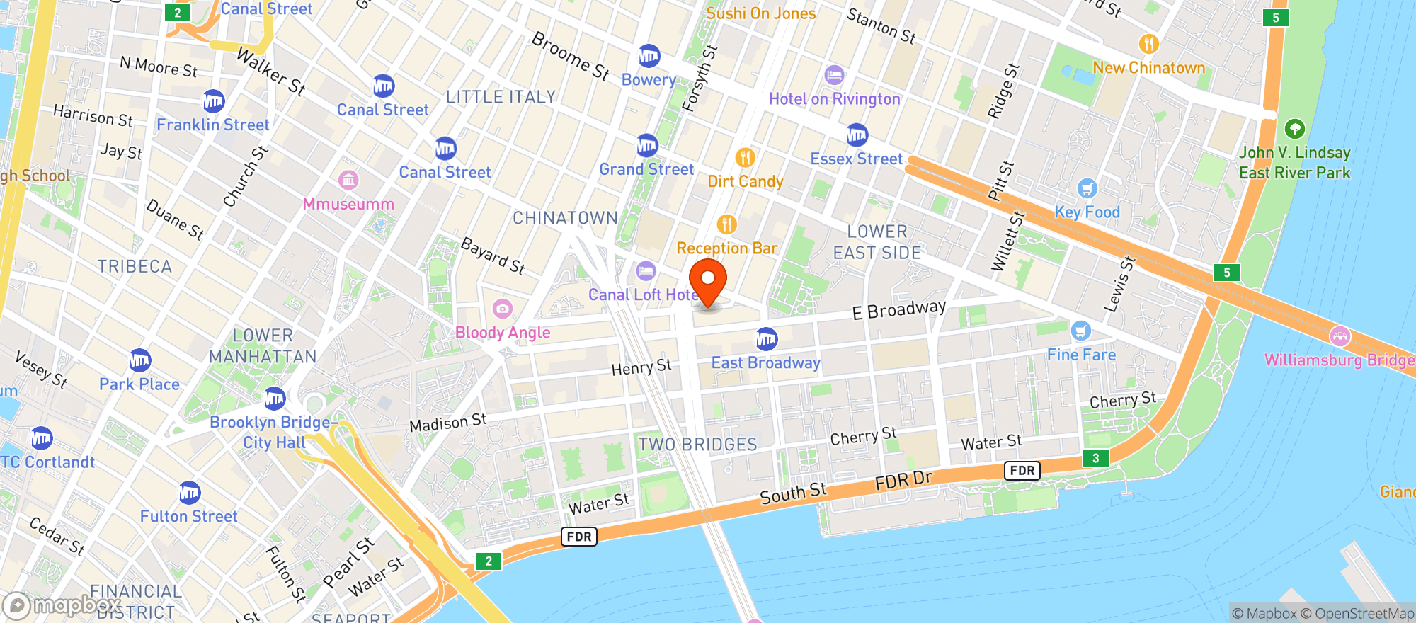 Map showing Parcelle Chinatown