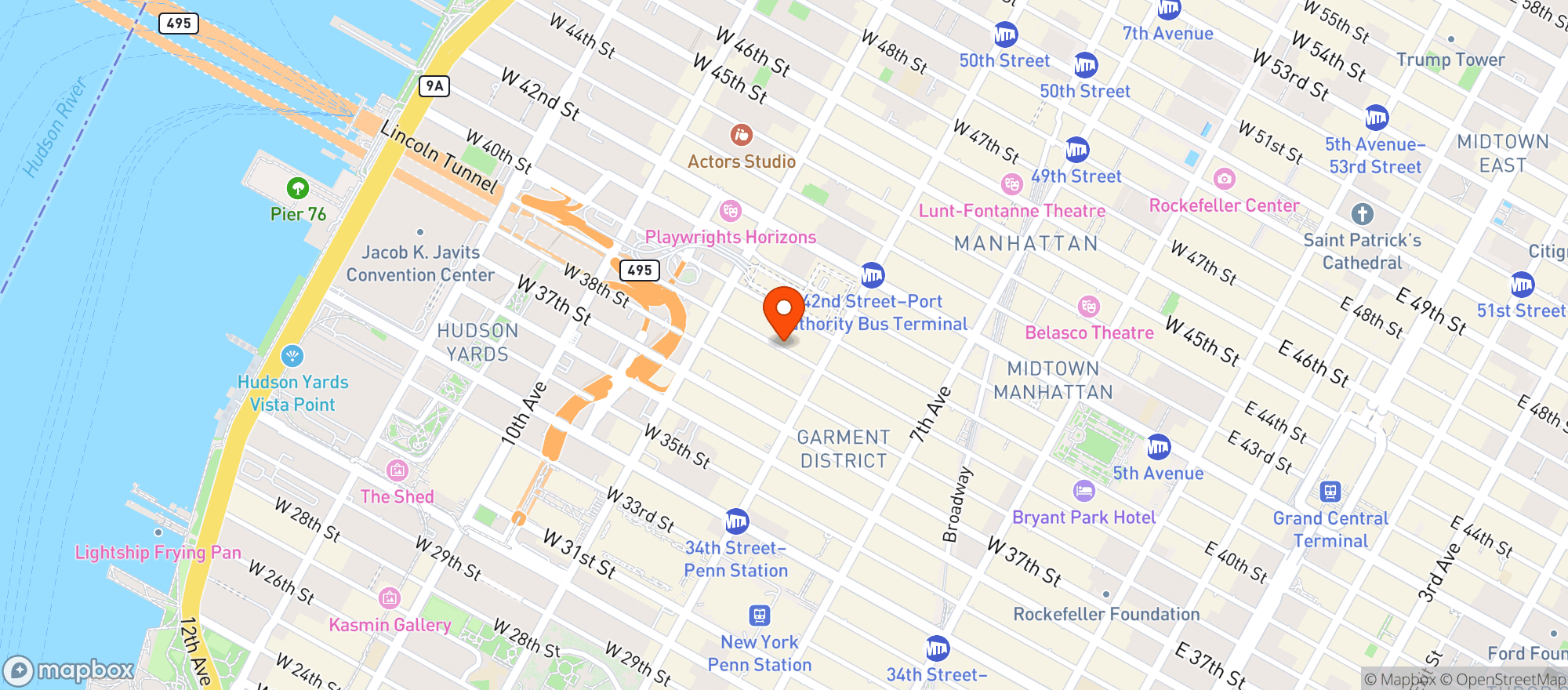 Map showing The Joyce Public House