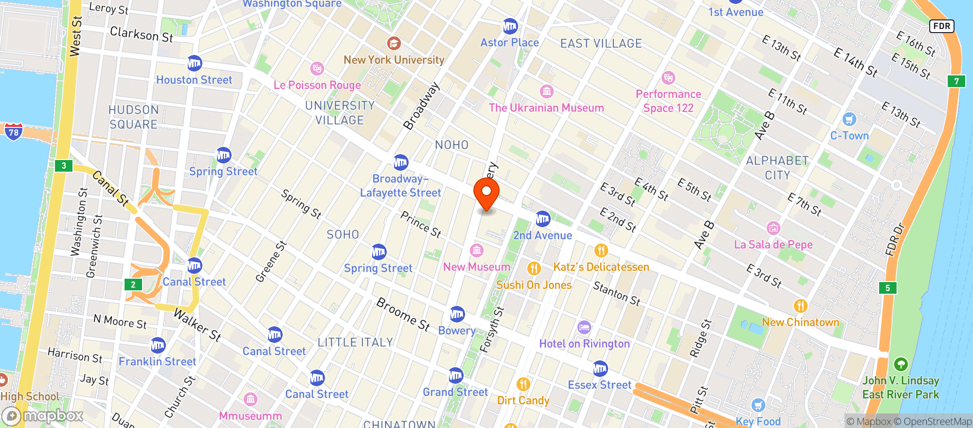 Map showing Elizabeth And Vine Inc