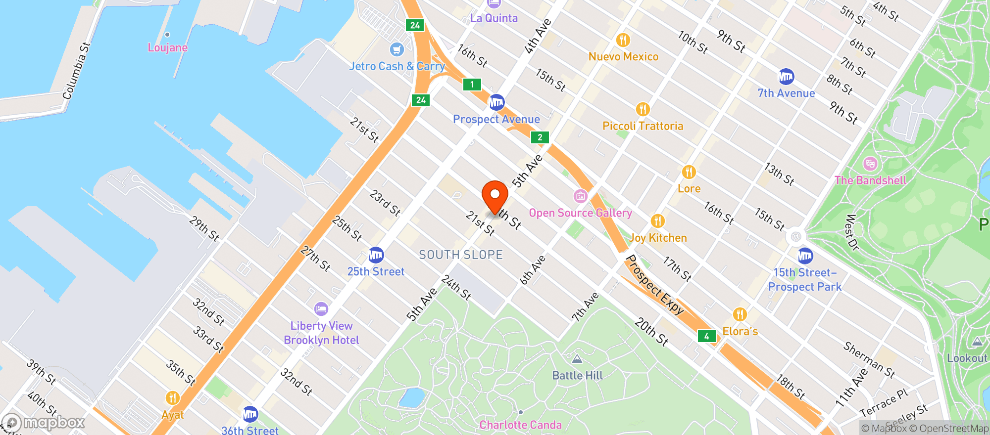 Map showing Buzz Free
