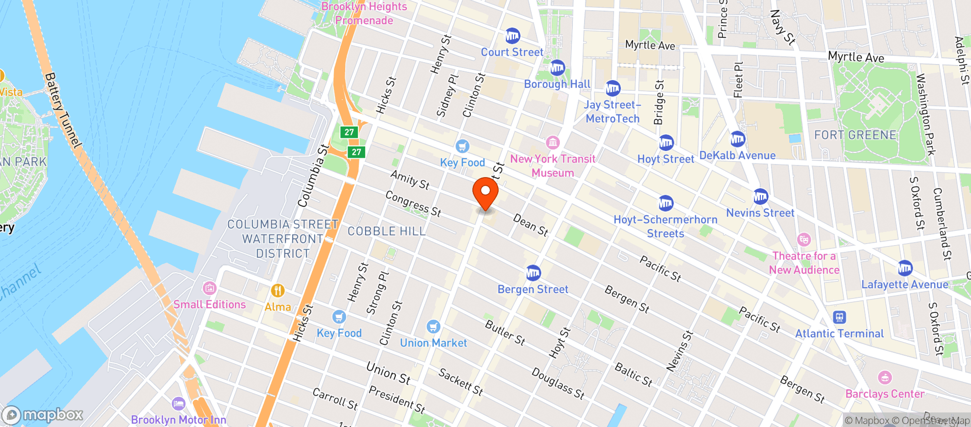 Map showing Boisson - Cobble Hill