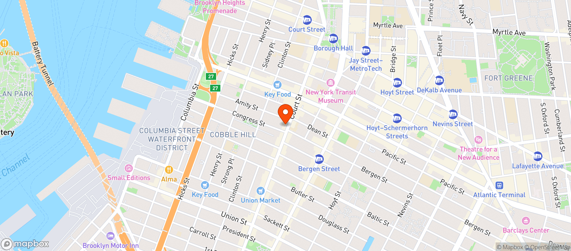 Map showing 170 Court St