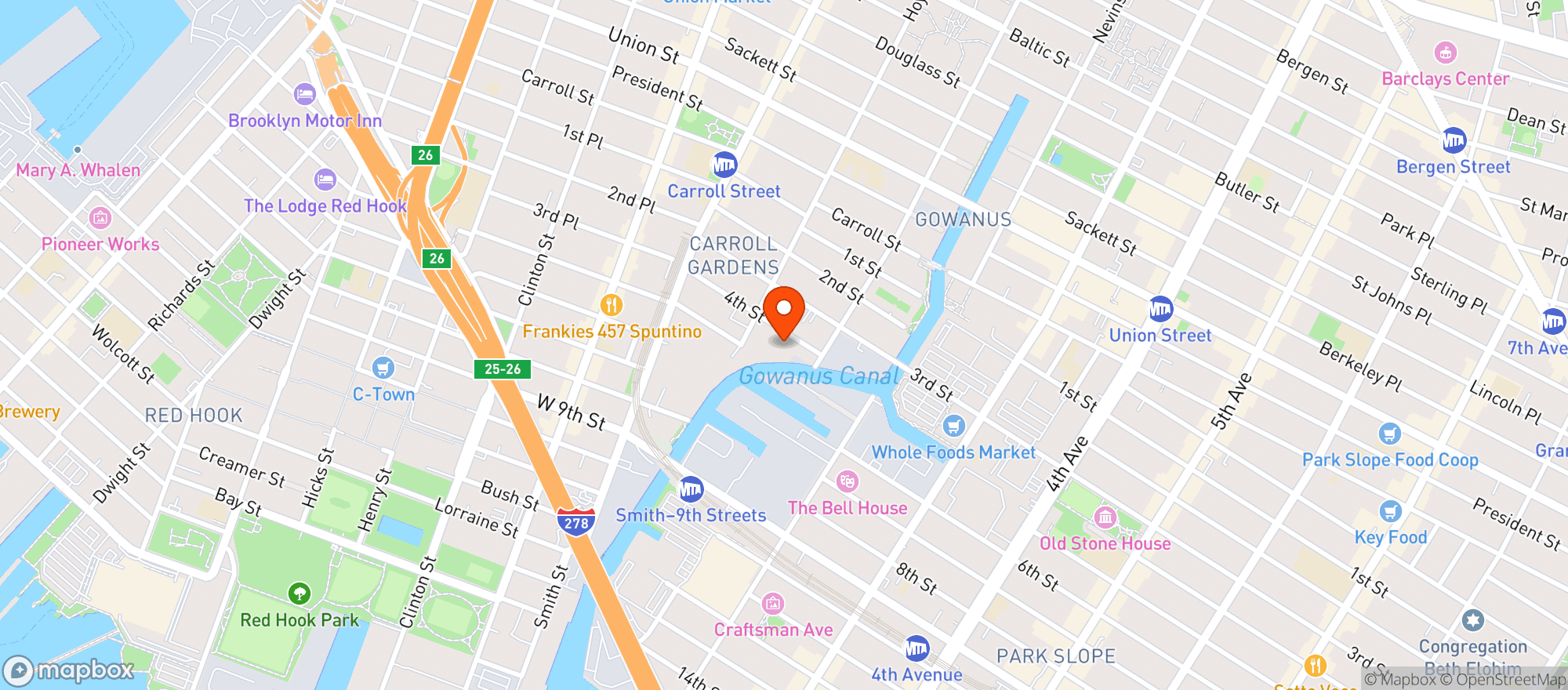 Map showing Pklyn