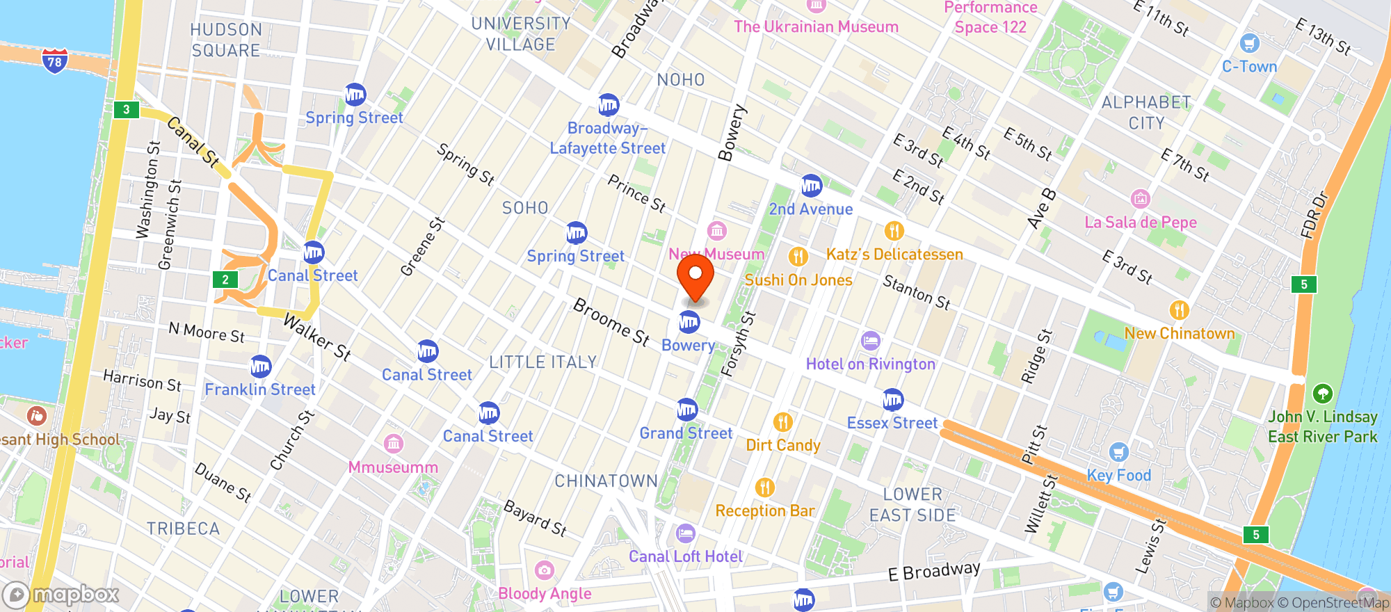 Map showing Citizenm Hotel