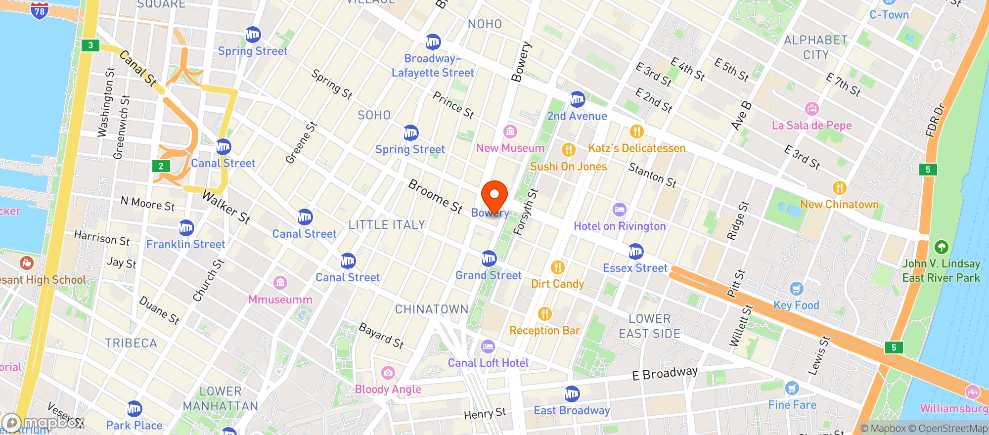 Map showing Home Sweet Home