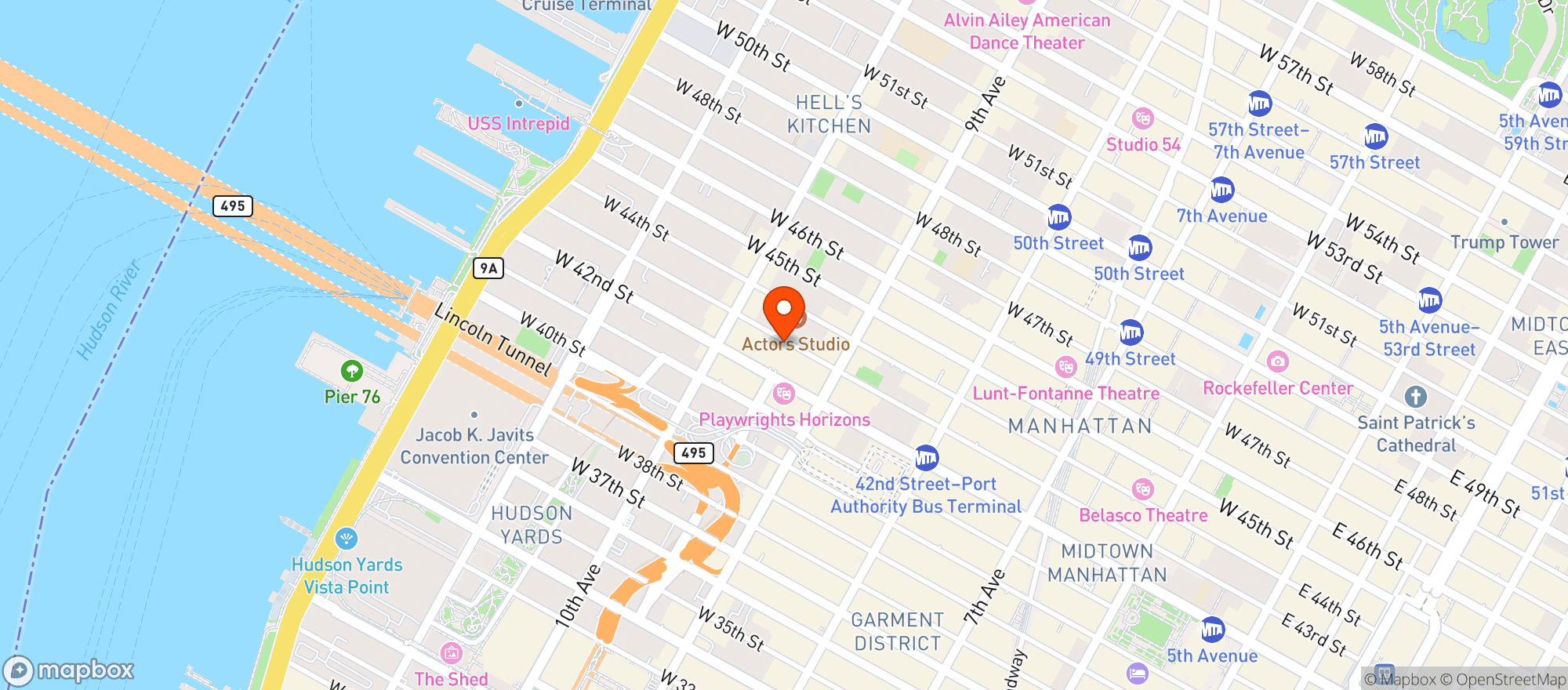 Map showing Food Emporium