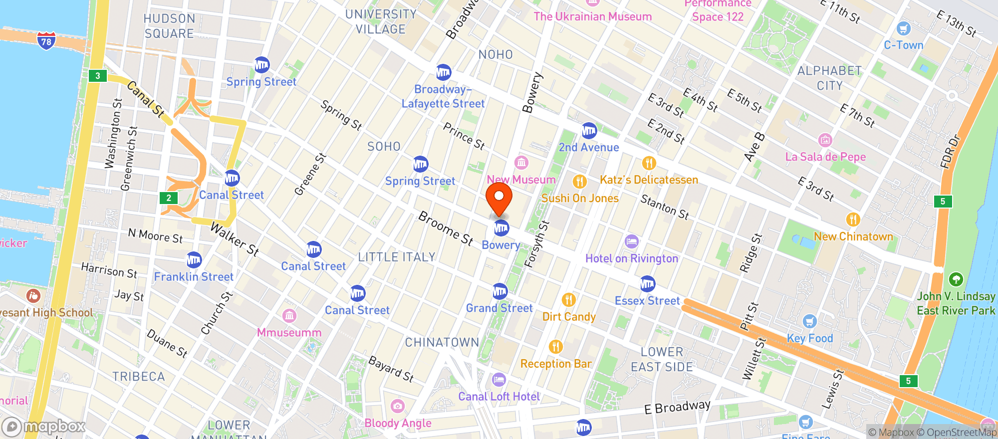 Map showing The Ripple Room