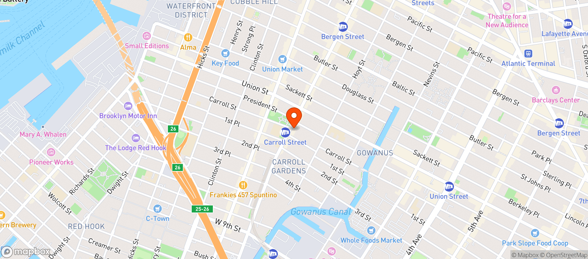 Map showing Brooklyn Social