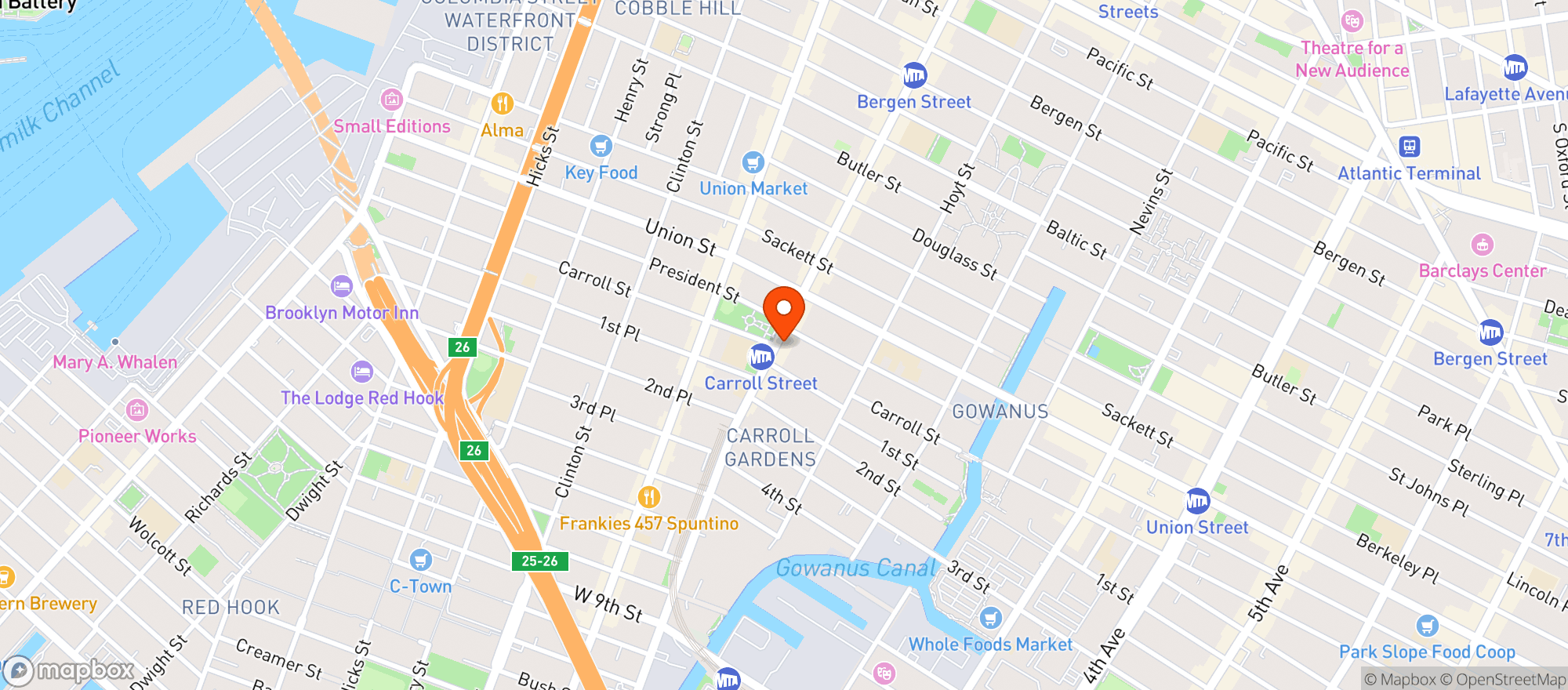 Map showing Planted Brooklyn LLC