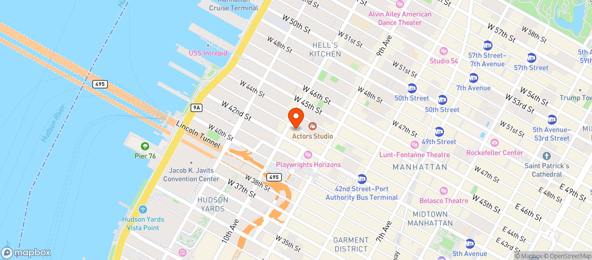 Map showing THE FOOD EMPORIUM