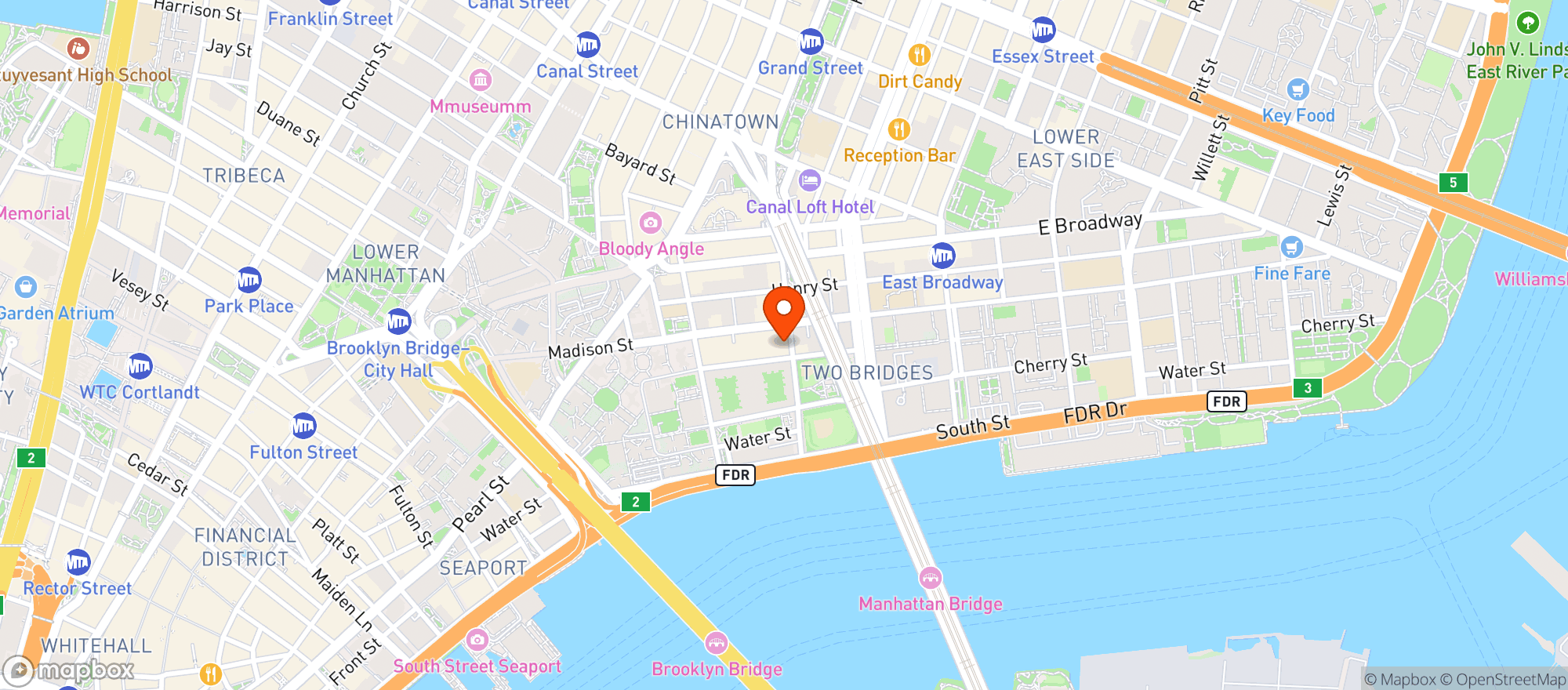 Map showing Happy Medium