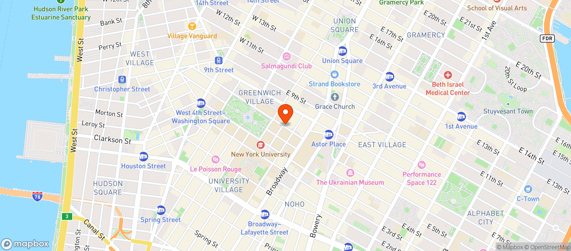 Map showing WHITE OAK TAVERN