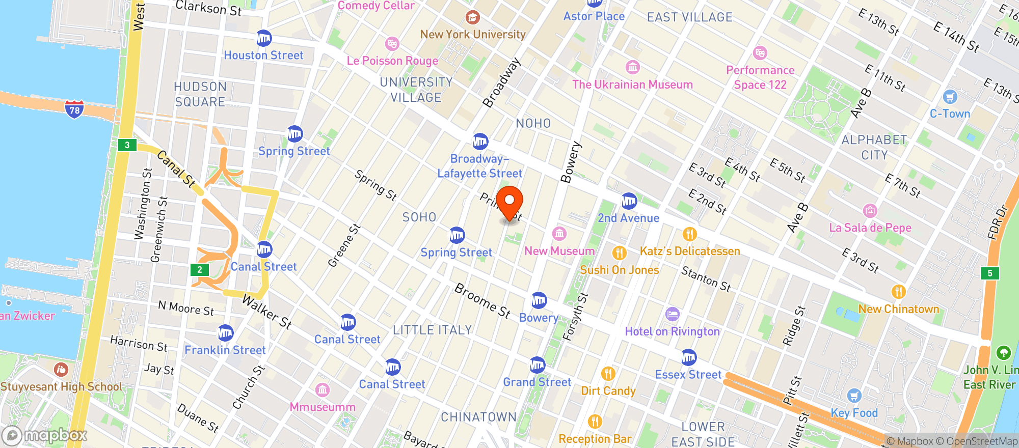 Map showing Boni & Mott