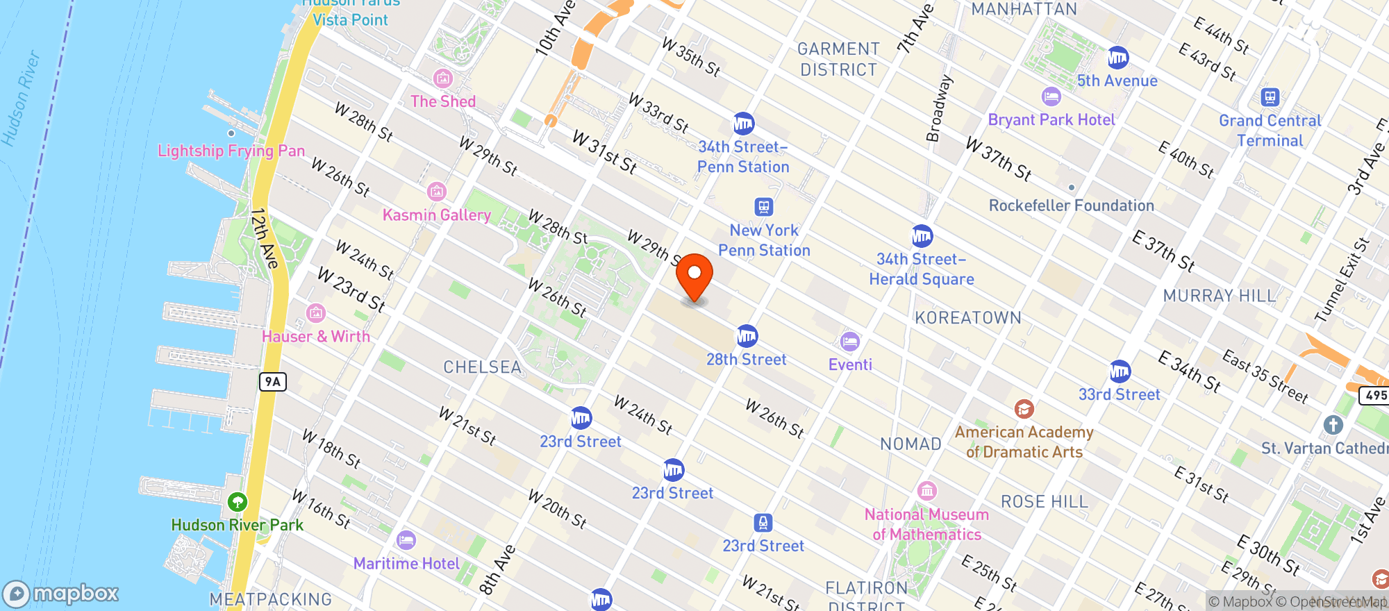 Map showing Mission Nightclub