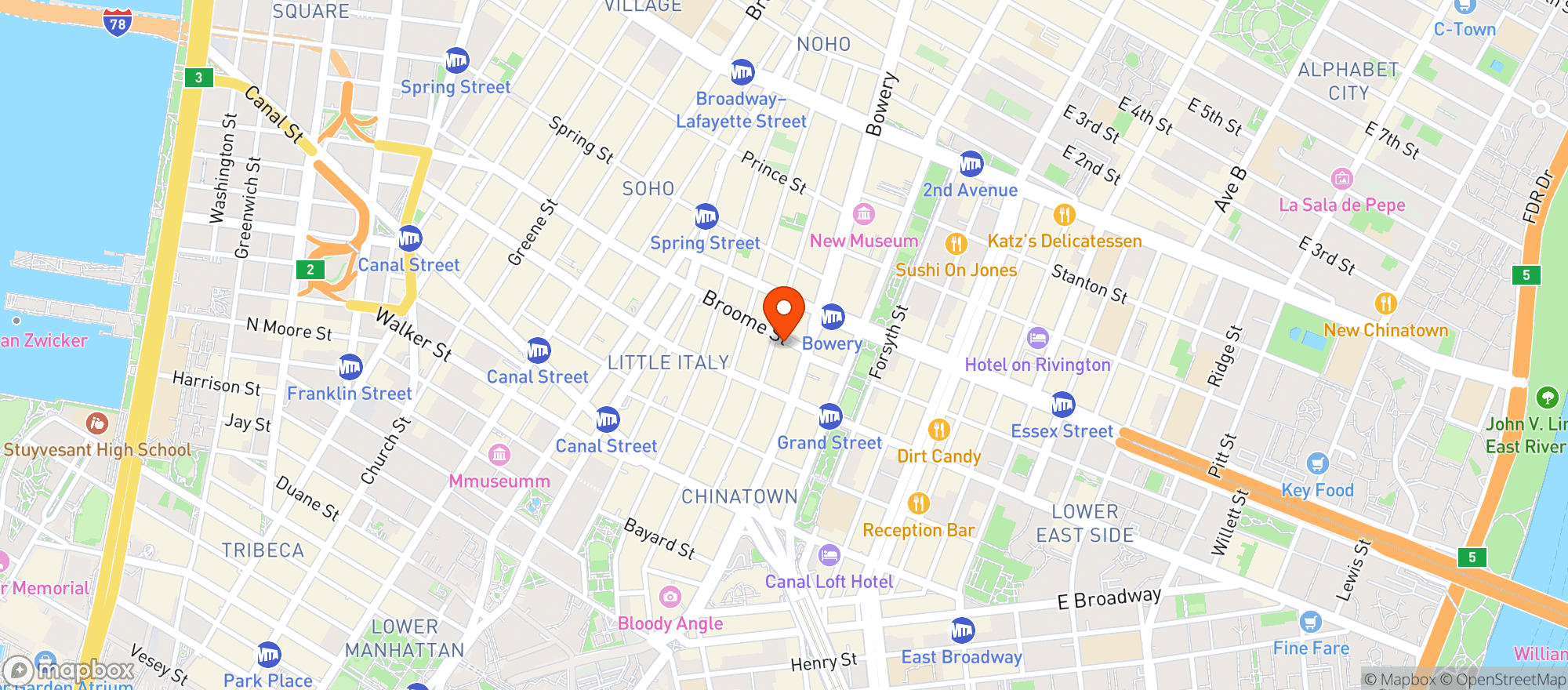 Map showing The Garret Nolita