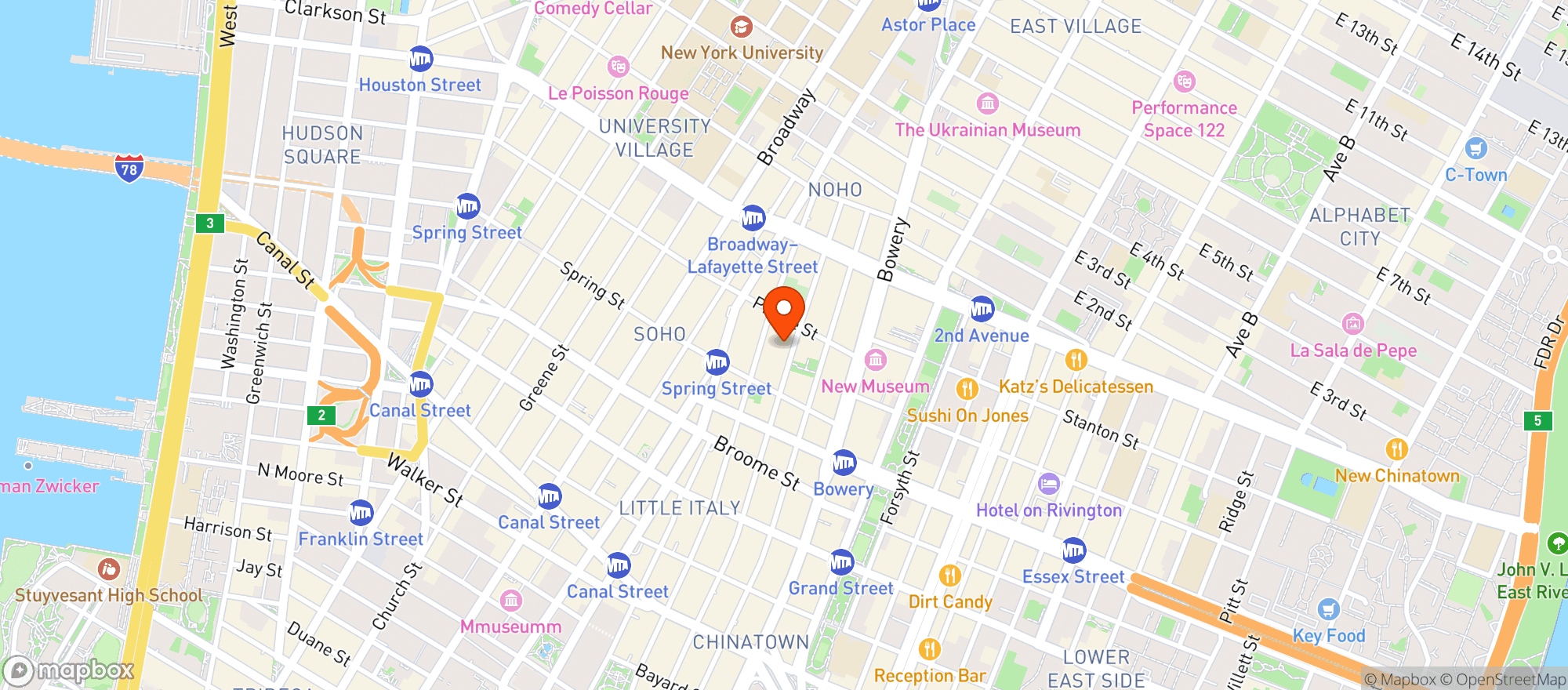 Map showing Emporio
