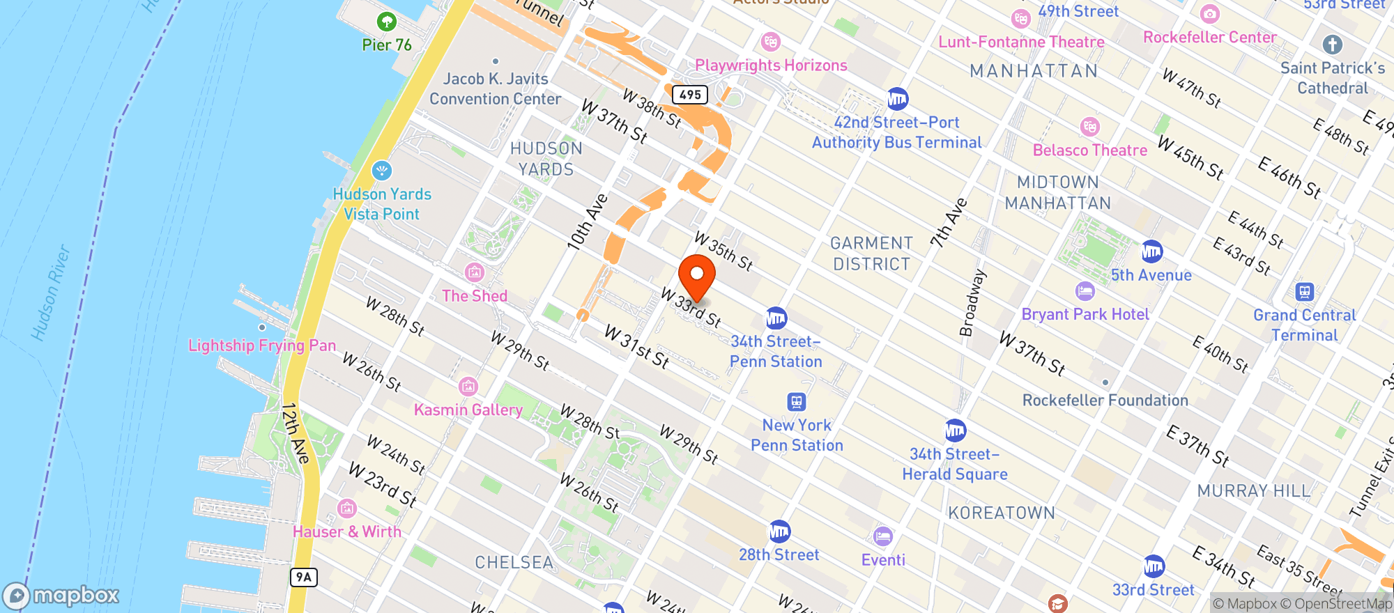 Map showing Bar Primi Penn District