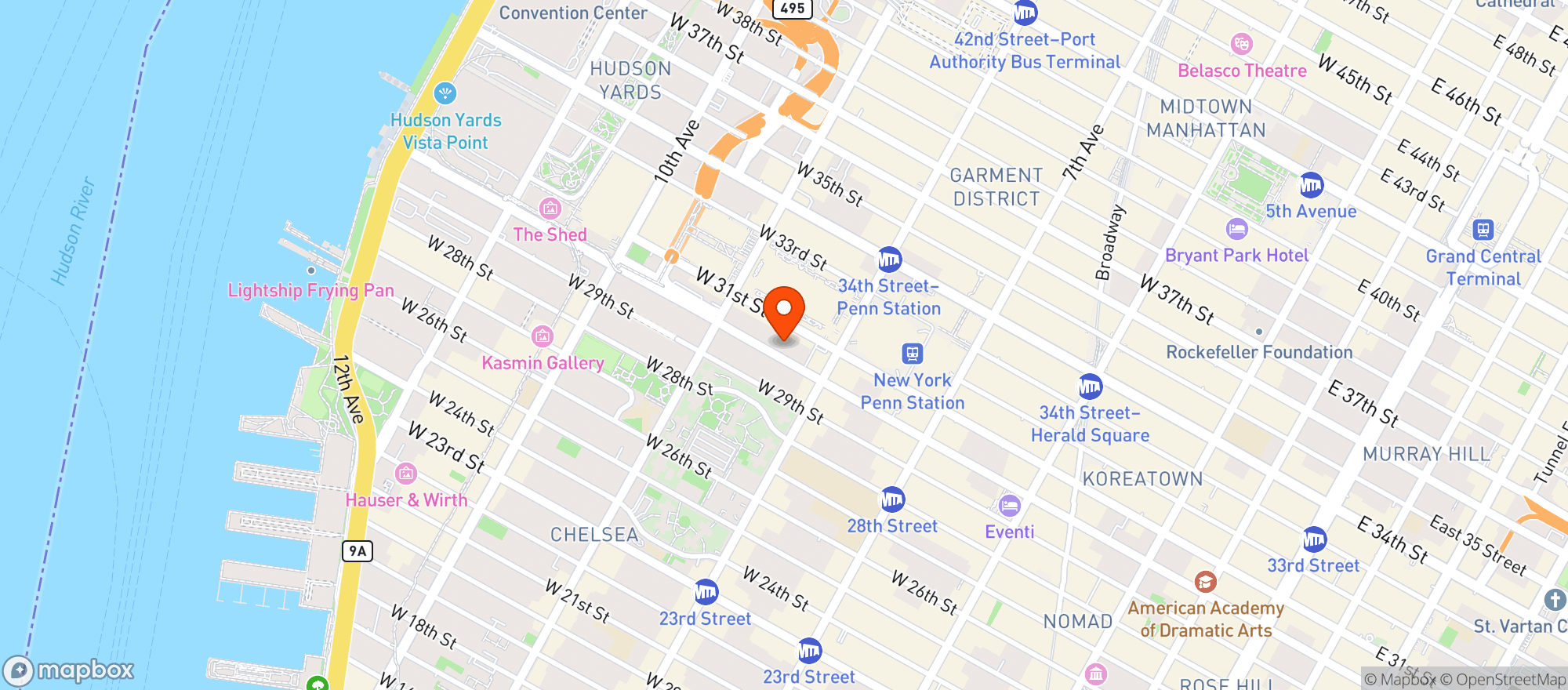 Map showing Union Beer Distributor
