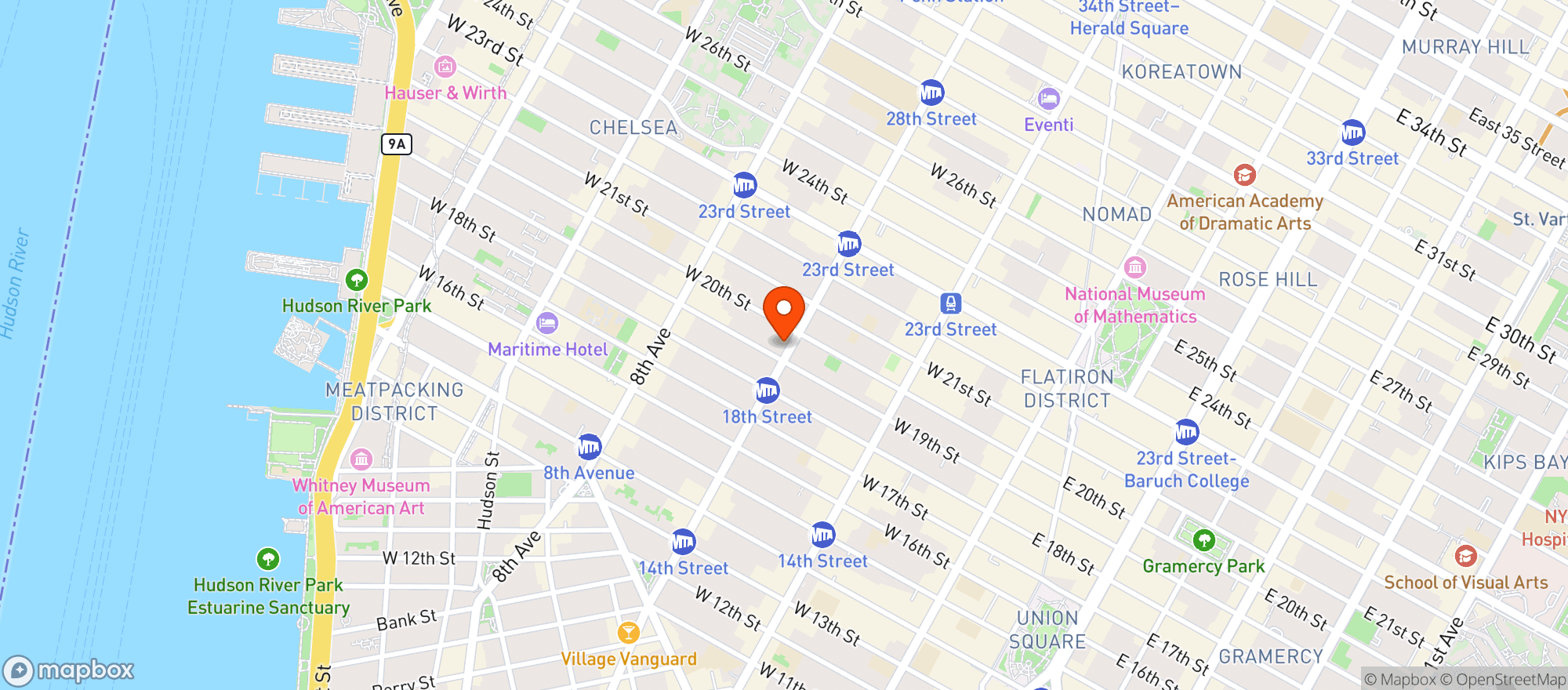 Map showing Craft + Carry - Chelsea