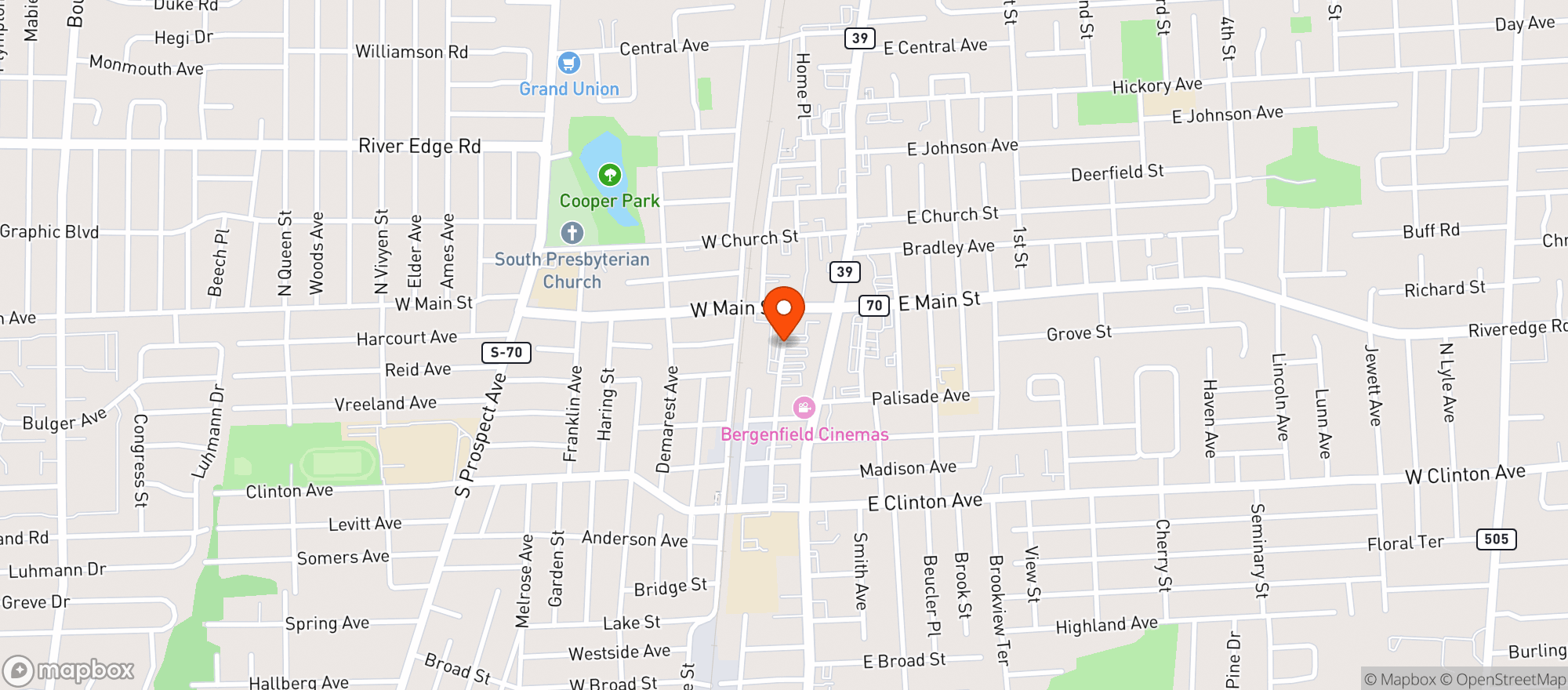 Map showing Portland Wines & Liquors