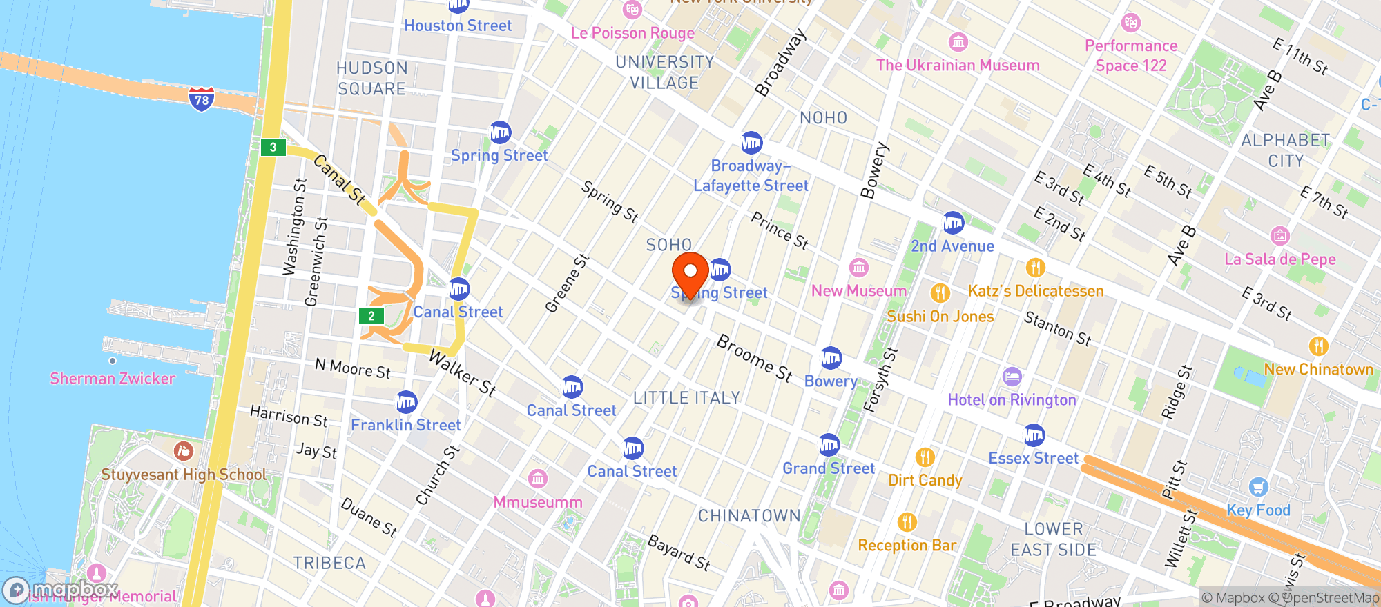 Map showing Eataly