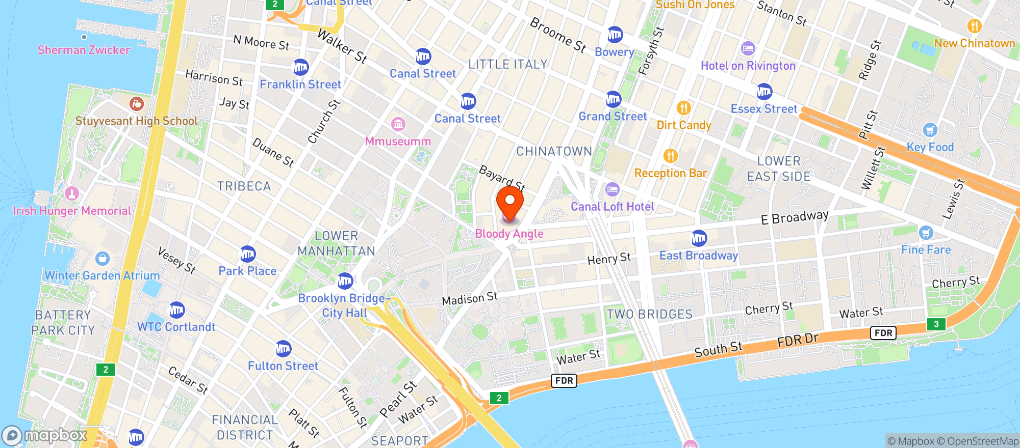 Map showing Bridges #0