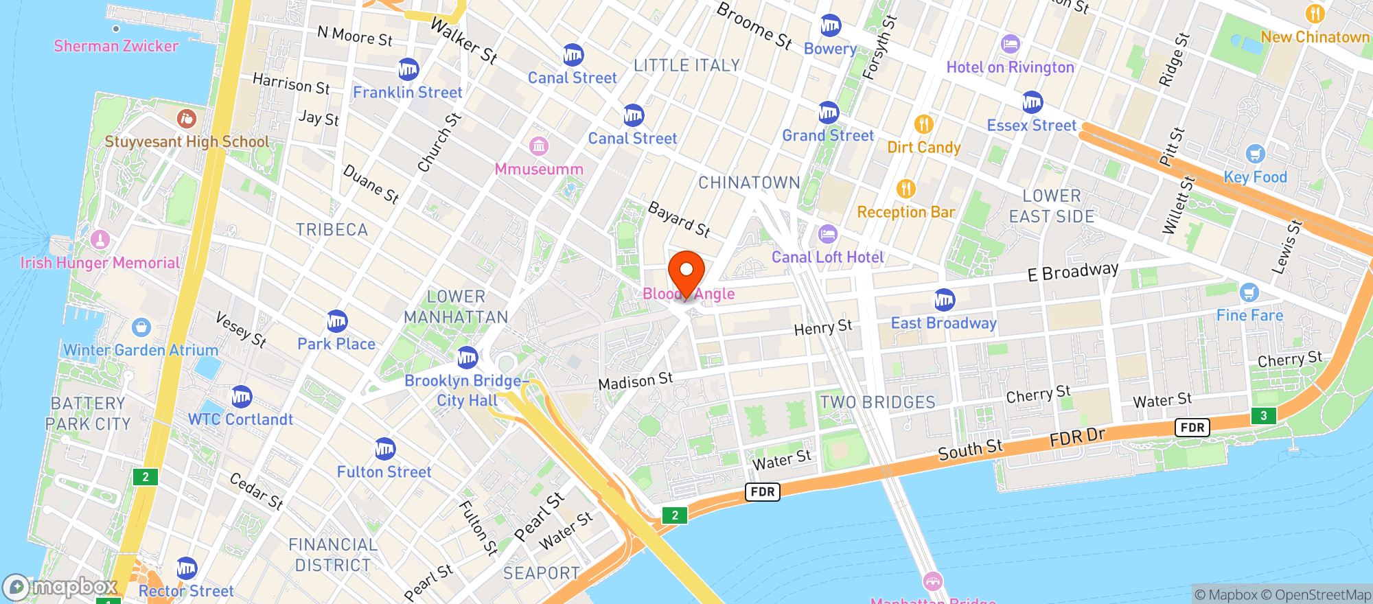 Map showing Bar Oliver