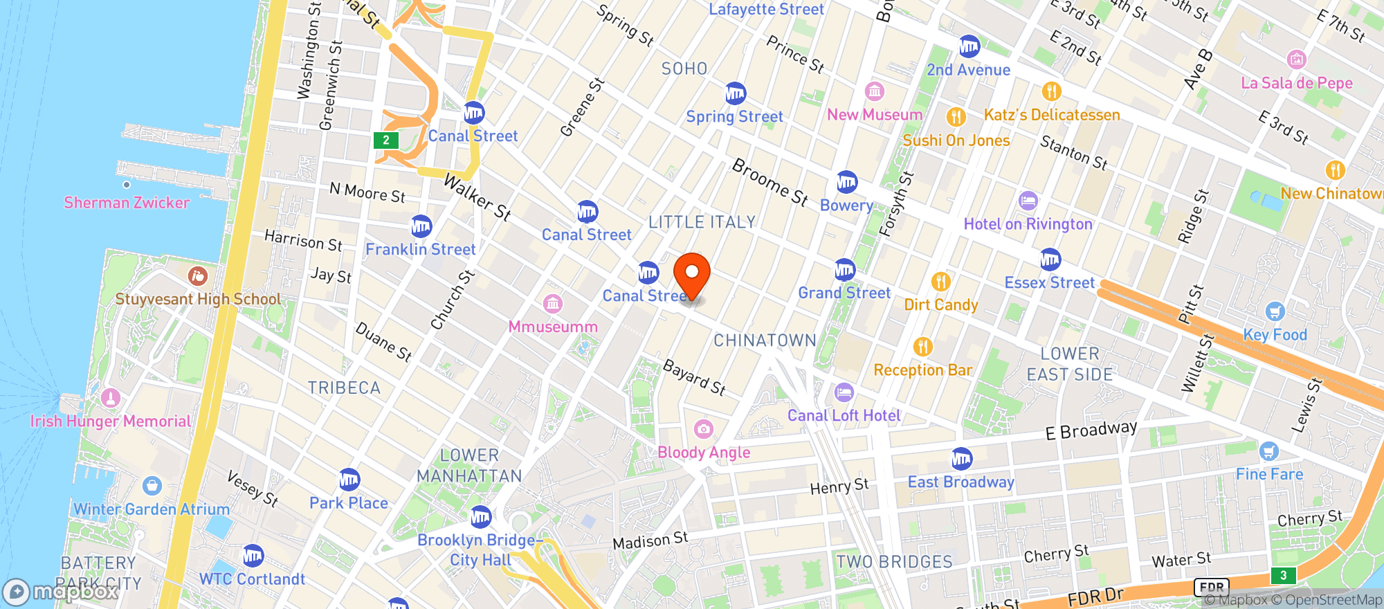 Map showing Caffe De La Venezia