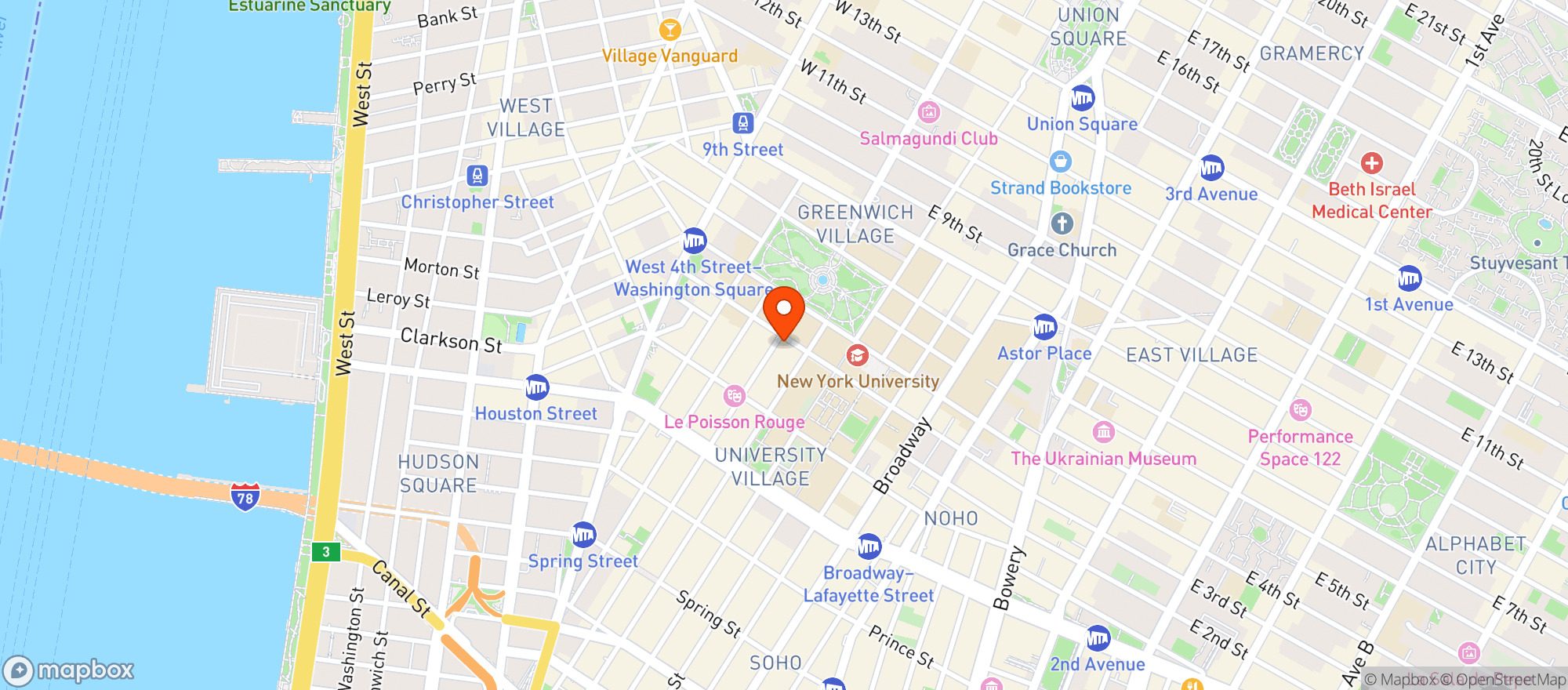 Map showing The Half Pint